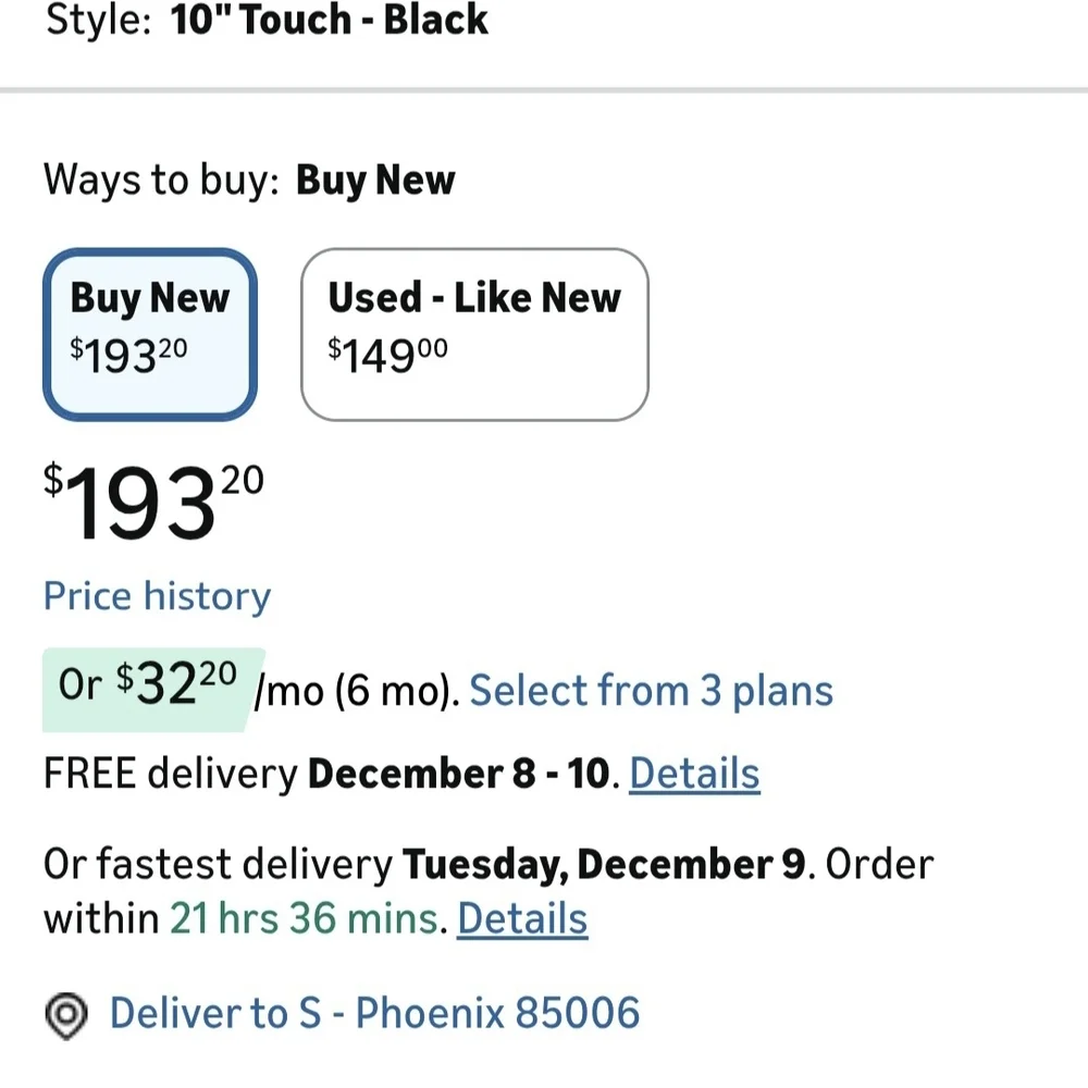 10” Touch Screen Display - Black
